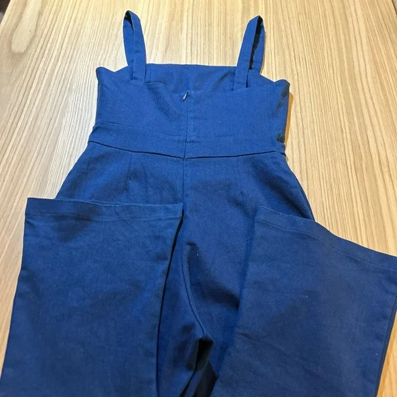 Harly Jae Bardot Navy Blue Jumpsuit Size M - Picture 8 of 8